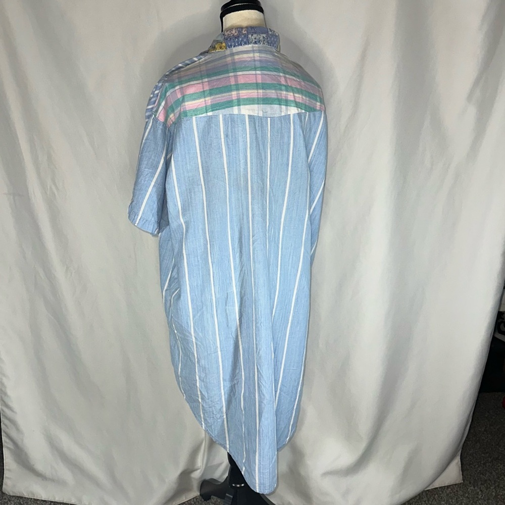 Vintage Patchwork Dress Made In Pakistan Chandni Cotton, One Size Fits All - Picture 4 of 12